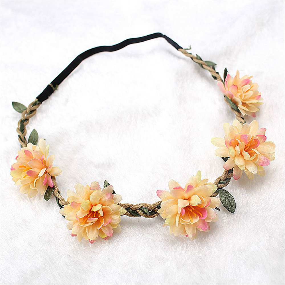 Wedding Arch Flower - ที่คาดผมดอกไม้สำหรับงานแต่งงานของผู้หญิงสายคาดศีรษะสำหรับเด็กสายคาดศีรษะพวงมาลัยสำหรับเจ้าสาวเครื่องประดับผมพวงมาลัยชายหาด