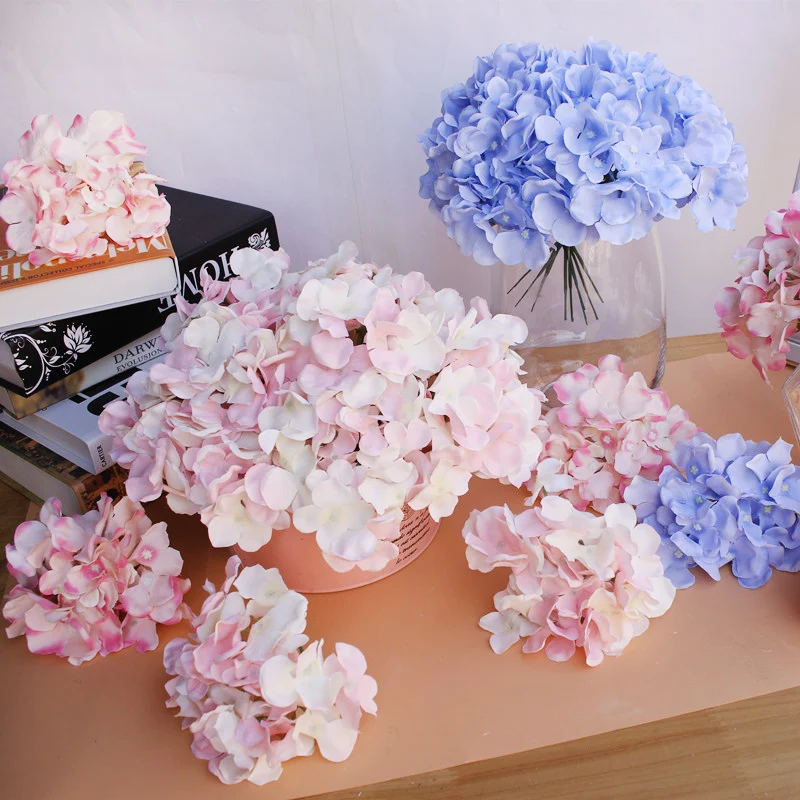 Wedding Arch Flower - 10ชิ้น/ล็อตสีสันดอกไม้ไฮเดรนเยียประดิษฐ์ผ้าไหม DIY ตกแต่งหน้าแรกงานแต่งงาน Arch พื้นหลังตกแต่งดอกไม้