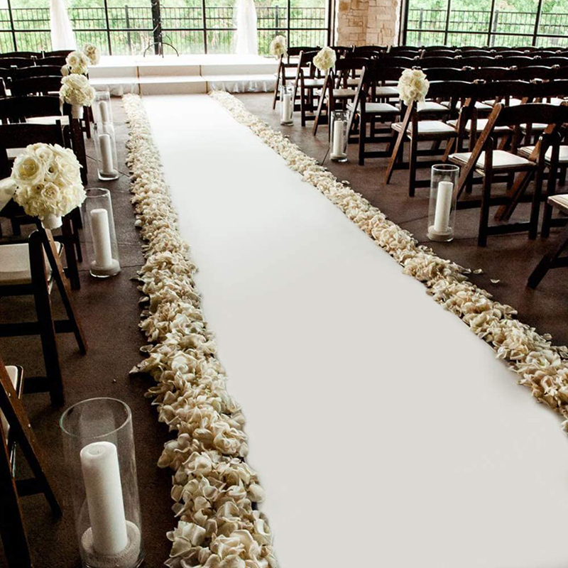 Aisle Runner White - งานแต่งงานทางเดินนักวิ่งPartyวันเกิดฉลองรางวัลงานแต่งงานจัดงานแต่งงานสีขาวงานแต่งงานพรมElegantพรมพรม
