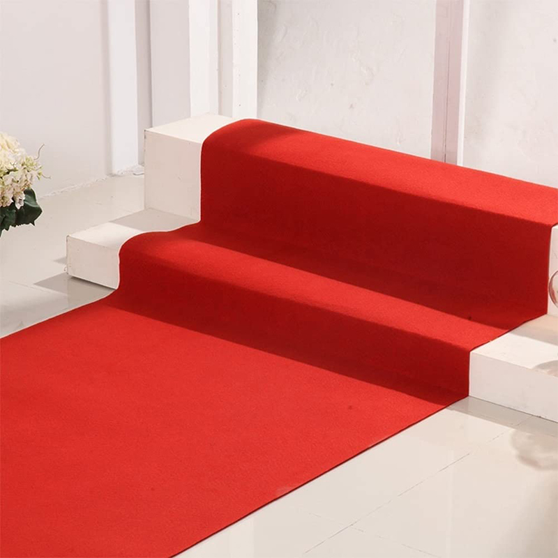 Aisle Runner White - ฝรั่งเศสจัดส่งฟรีจัดงานแต่งงานพรมทางเดิน Runner พรมสีขาวสีแดงพรมลื่น Corridor Party Wedding