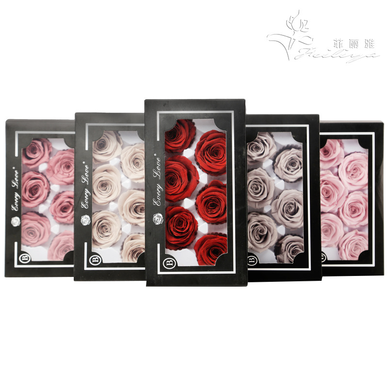 Wedding Supply In Bulk - 6 ชิ้น Eternal Rose ดอกไม้หัวขนาดใหญ่, 5-6