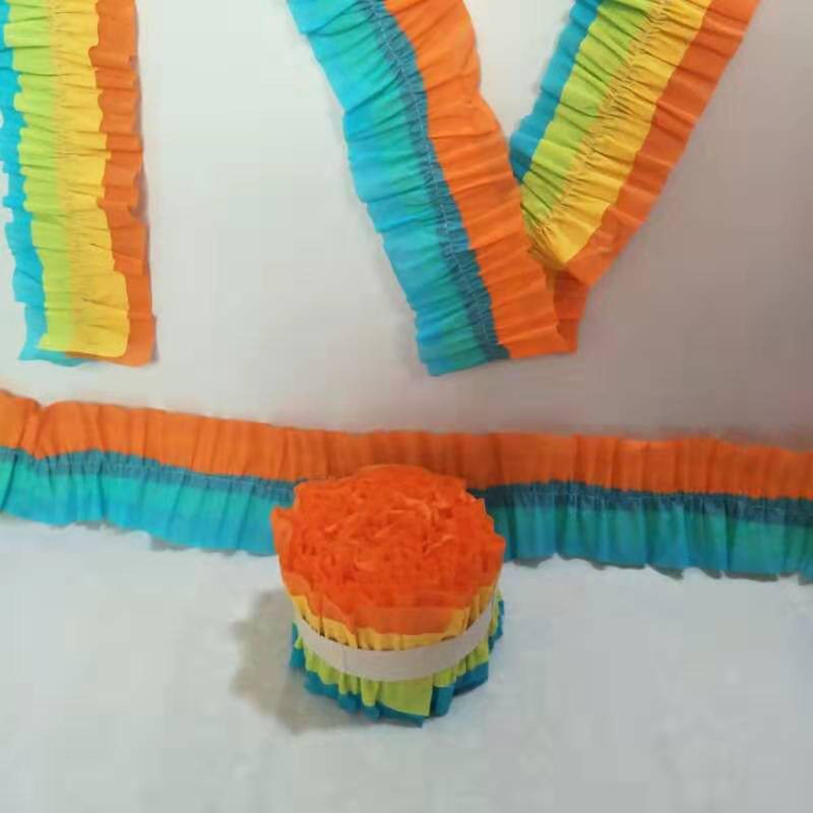 Papercraft Supply Ribbon - กระดาษย่น 2 ม้วน กระดาษเครป ริบบิ้นตกแต่งงานแต่งงาน งานฝีมือ