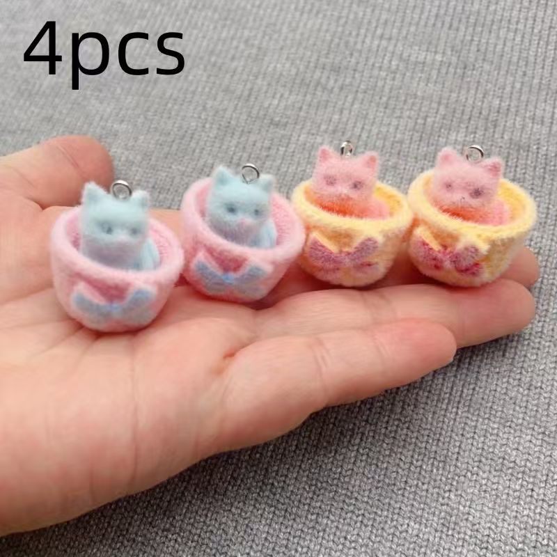 จี้แมวเรซิน 3D แบบนุ่ม 4 ชิ้น  - Wedding Yes บทวิจารณ์และราคา