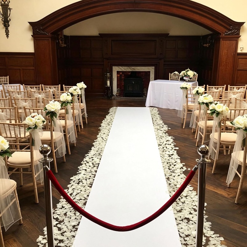 พรมปูทางเดินสีขาว ใช้สำหรับตกแ - Aisle Runner White บทวิจารณ์และราคา