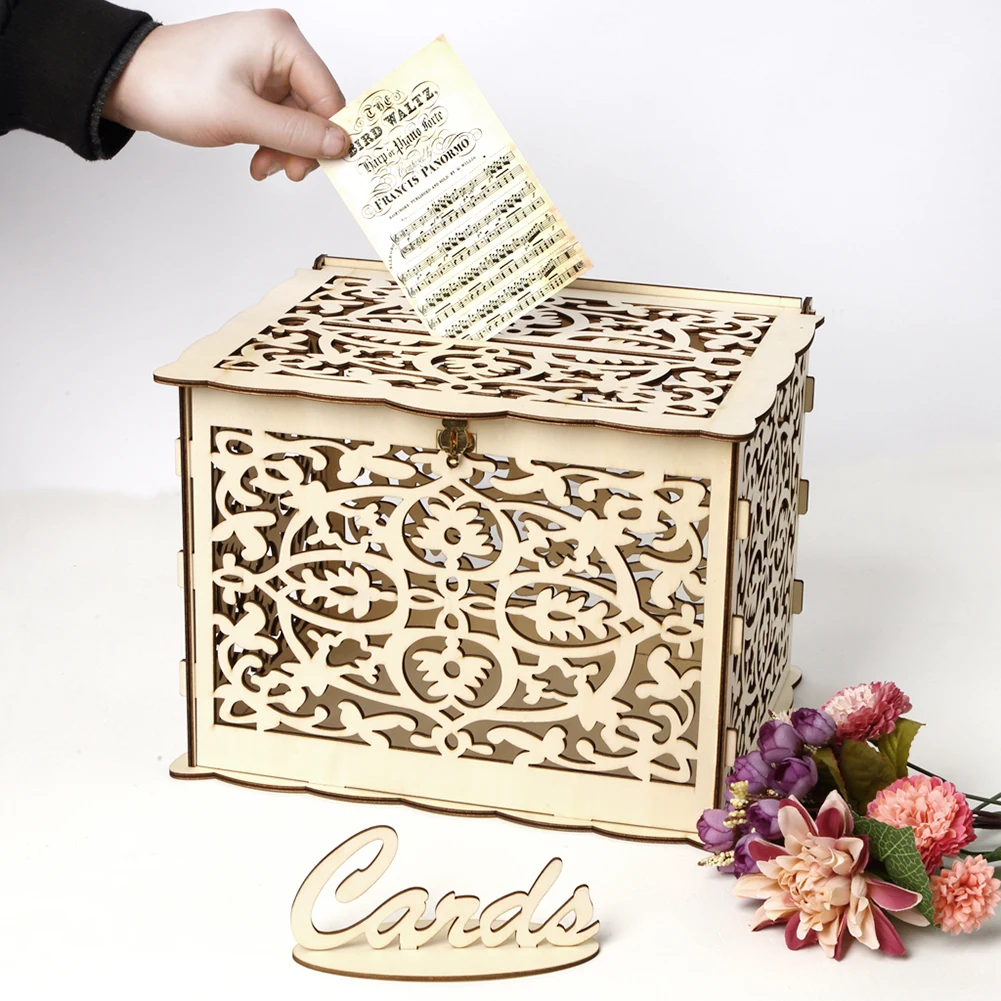 กล่องไม้ใส่การ์ดงานแต่งงานไม้อ - Wedding Sutra บทวิจารณ์และราคา