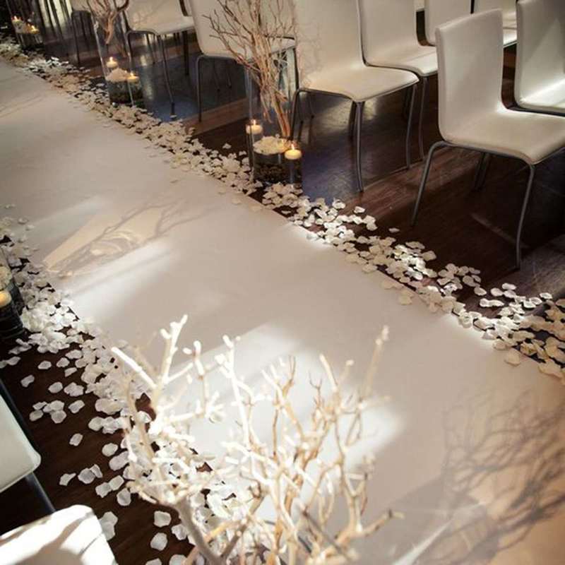 งานแต่งงานสีขาวพรมทางเดิน Runn - Aisle Runner White บทวิจารณ์และราคา