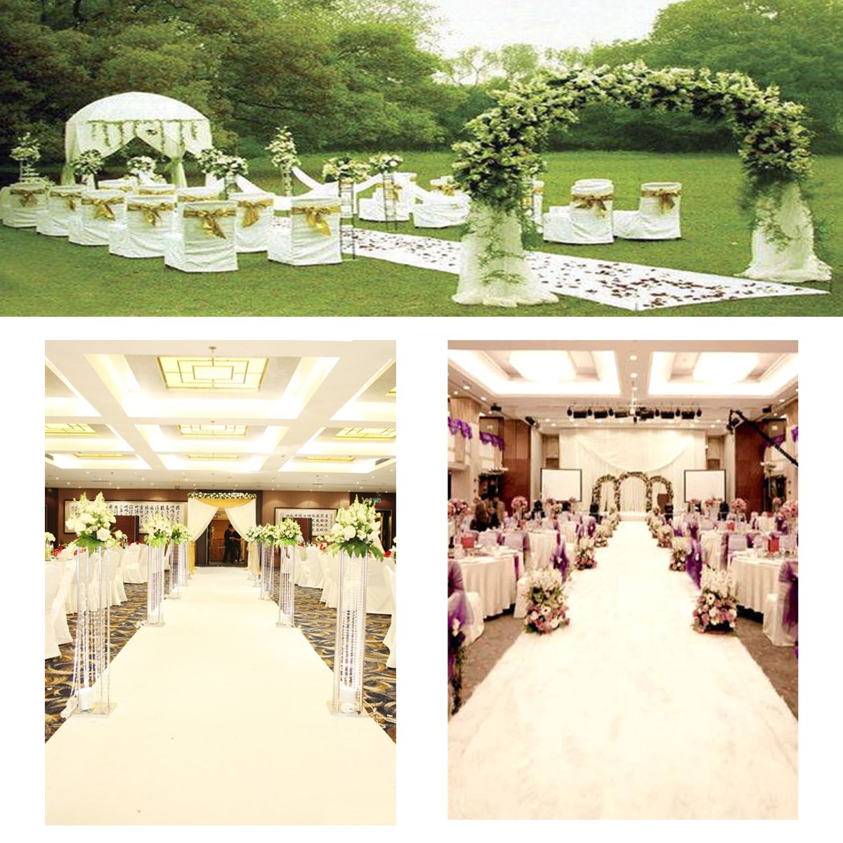 งานแต่งงานสีขาวพรมทางเดิน Runn - Aisle Runner White บทวิจารณ์และราคา