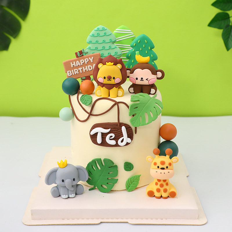 อุปกรณ์ตกแต่งเค้กรูปสัตว์ป่าใน - Wedding Zoo บทวิจารณ์และราคา