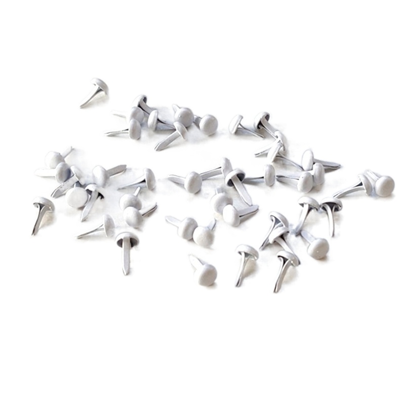 500pcs 4.5mm สีขาวโลหะ Brads ส - Papercraft Supply Invitation บทวิจารณ์และราคา