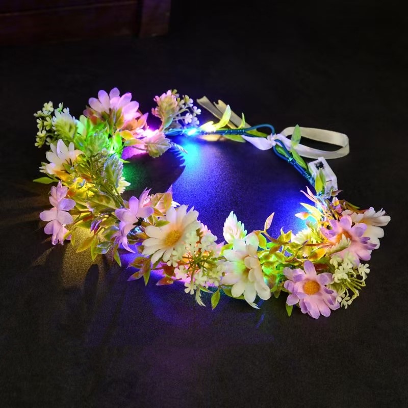 มงกุฎดอกไม้เรืองแสง LED ที่คาด - Wedding Arch Flower บทวิจารณ์และราคา