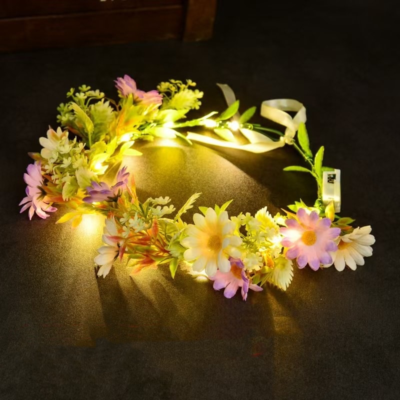 มงกุฎดอกไม้เรืองแสง LED ที่คาด - Wedding Arch Flower บทวิจารณ์และราคา
