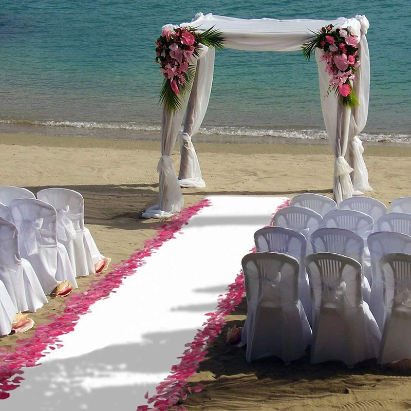 ฝรั่งเศสจัดส่งฟรีจัดงานแต่งงาน - Aisle Runner White บทวิจารณ์และราคา