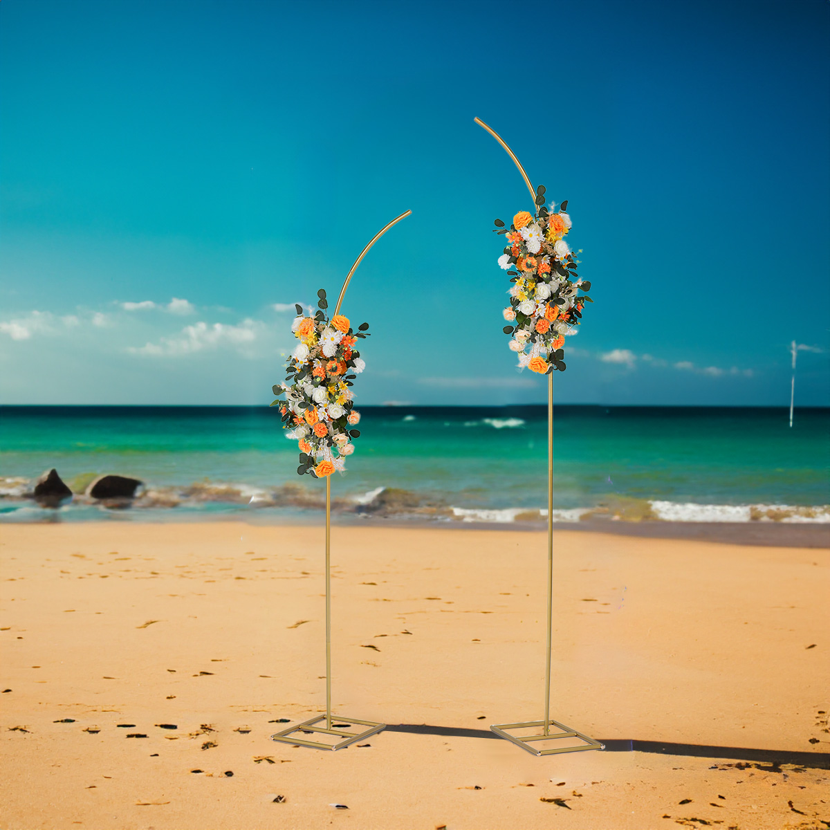 ขาตั้งฉากหลังโลหะทรงโค้ง 2 ชิ้ - Wedding Balloon Arch บทวิจารณ์และราคา