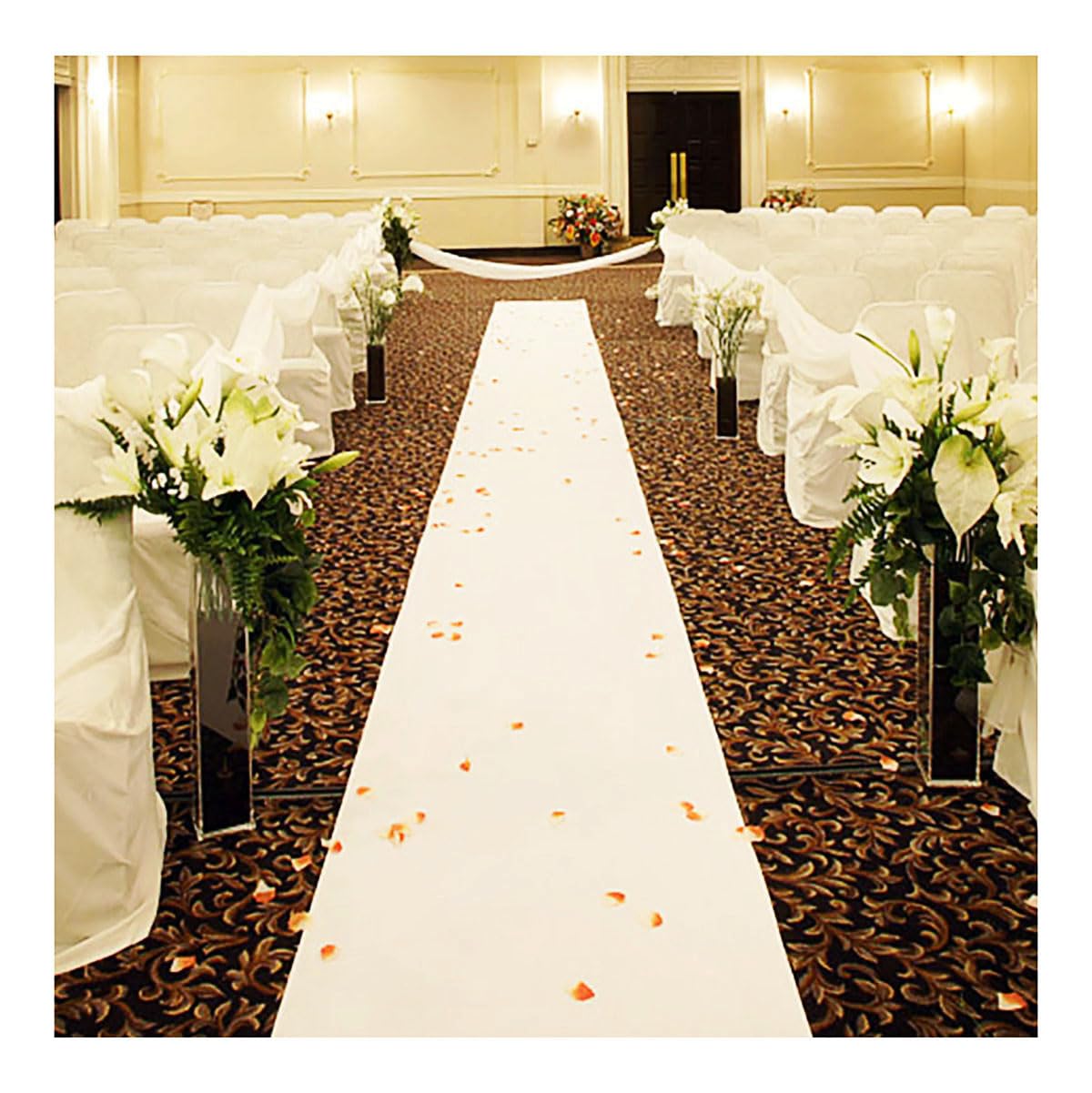 พรมสีขาวสำหรับงานแต่งงานพรมกัน - Aisle Runner White บทวิจารณ์และราคา