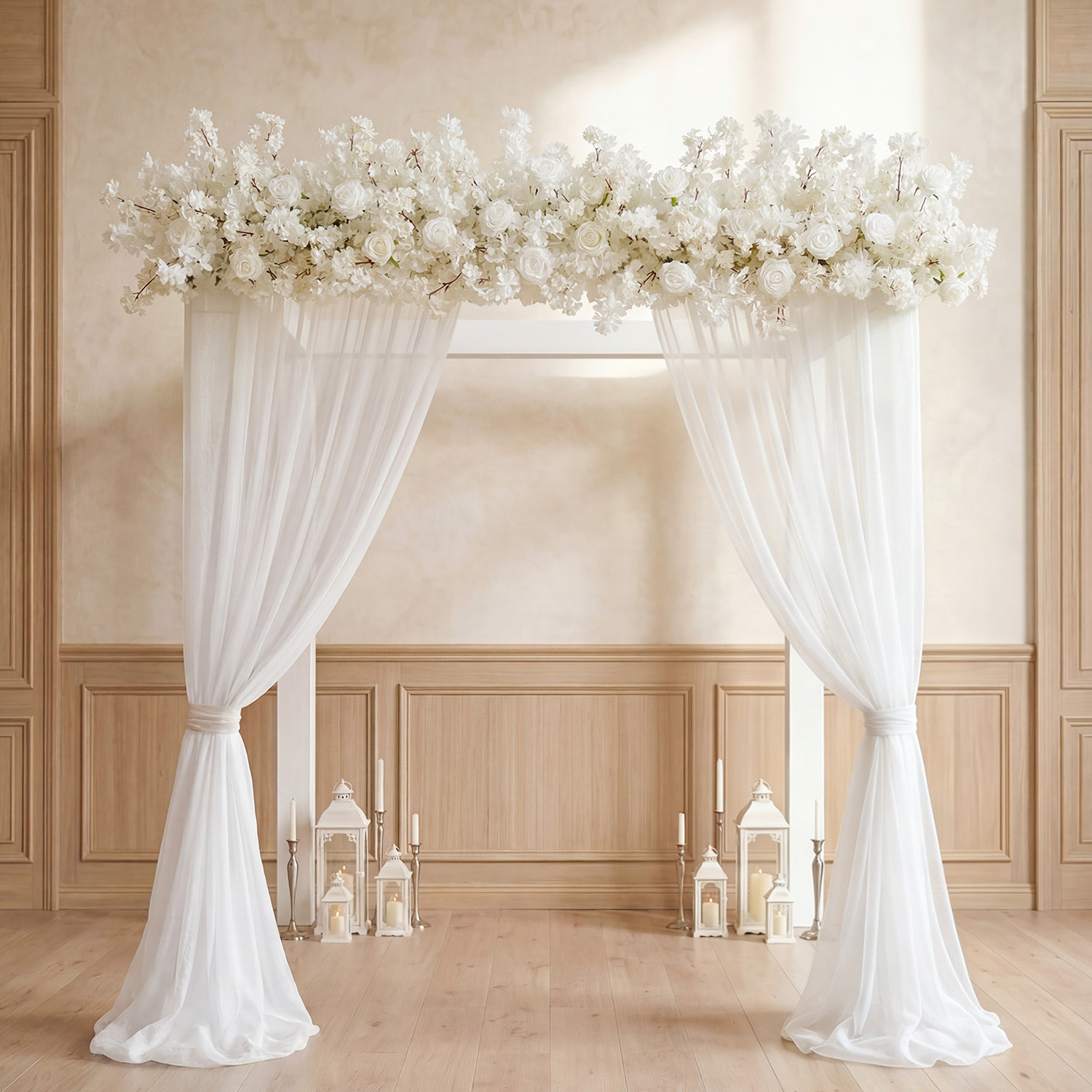 ดอกไม้ประดิษฐ์ Uflower สำหรับต - Aisle Runner White บทวิจารณ์และราคา